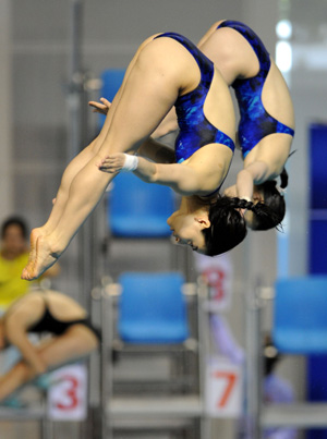 Photo: Guo, Wu shine at 2008 National Diving Championships
