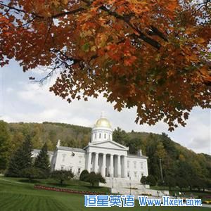 The colors of fall are seen on the lawn of the Vermont Statehouse in Montpelier The colors of fall are seen on the lawn of the Vermont Statehouse in Montpelier
