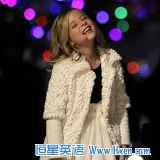 Jackie Evanko sang at the National Christmas Tree lighting ceremony with President Barack Obama and his family in Washington.
