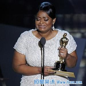 Octavia Spencer accepts the Oscar for best actress in a supporting role for “The Help” during the 84th Academy Awards on Sunday, Feb. 26, 2012, in Hollywood.