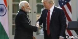 VOA常速英语:Trump Welcomes Modi to White House