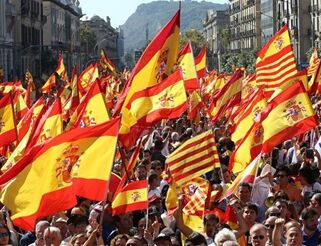 国际英语新闻:Huge pro-Spain rally staged in Barcelona